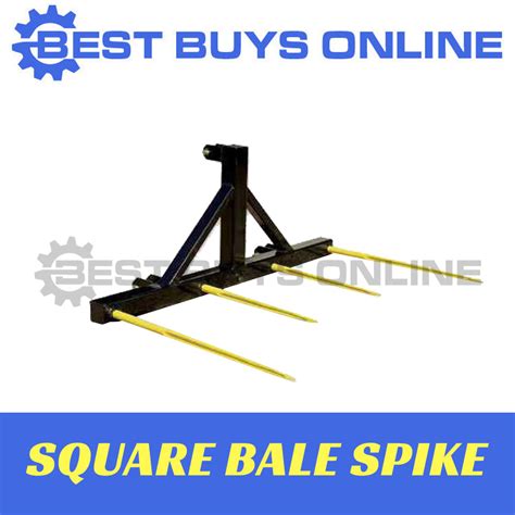 Hay Spike Square Bale Spear 1500 Kg For Tractor 3pl Adjustable Large