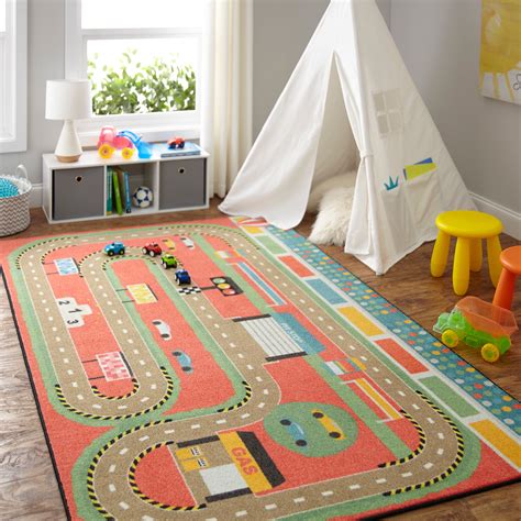 Mohawk Home Prismatic Race Track Play Multi Transitional Theme Kids