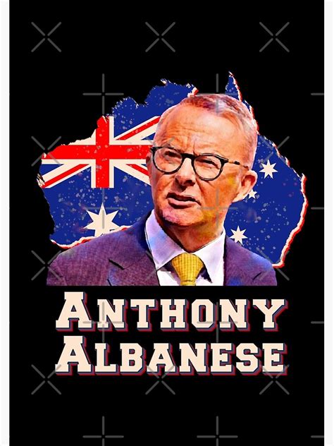 Australian Labor Party Anthony Albanese Australian Map Retro 2022