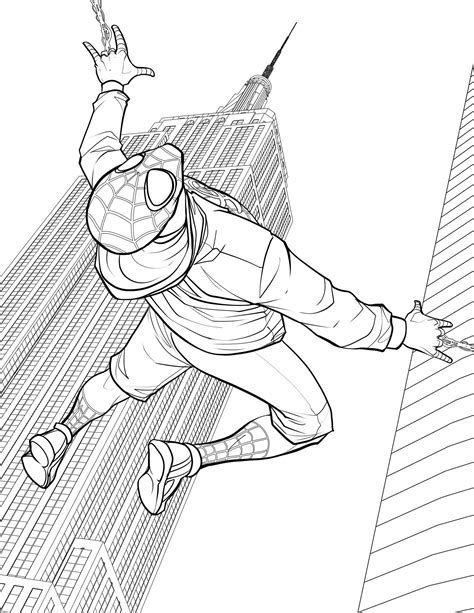 Miles Morales Spider Verse Coloring Pages Coloring Reference