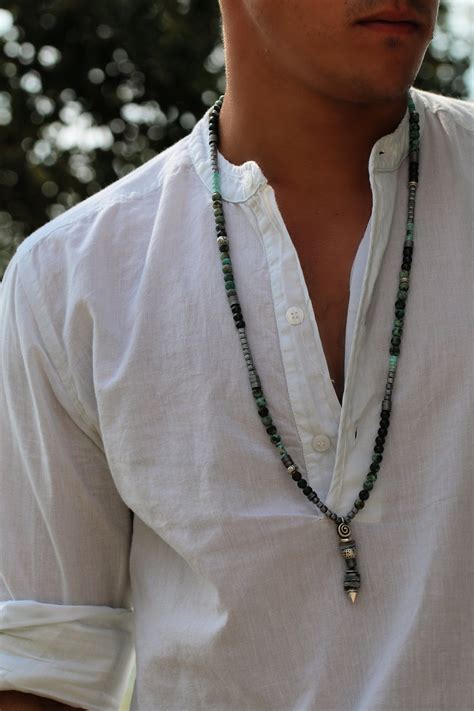 Bead Necklace For Men Mens Jewelry Boho Long Necklace T For Him
