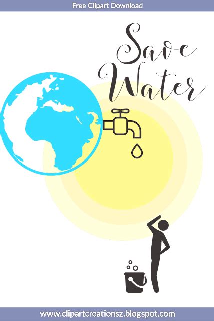 Save Water Free Poster Clipart 3