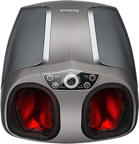 Nekteck Shiatsu Foot Massager Machine With Heat Air Compression Deep Rolling
