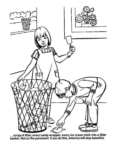 Clean Up Coloring Page Coloring Pages