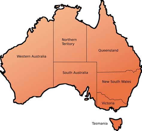 Australien Karte Territories Kostenlose Vektorgrafik Auf Pixabay