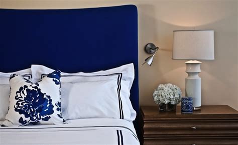 Rivulets quilt, cobalt | pretty things | blue bedding, bedroom decor. Cobalt Blue Headboard - Transitional - bedroom - Sue Firestone
