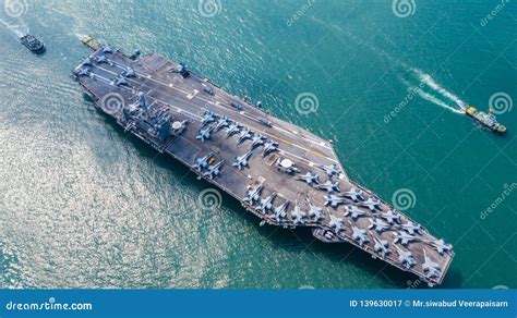 Navy Nuclear Aircraft Carrier Military Navy Ship Carrier Full Loading