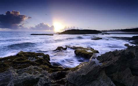 1083052 Sunset Sea Bay Water Rock Nature Shore Reflection