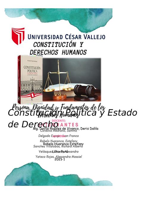 Ficha De Aplicacion 03 Constitución Y Derechos Humanos Ucv Studocu