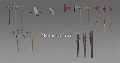 3d Asset Medieval Pack Game Ready Cgtrader