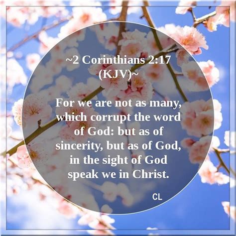 Ii Corinthians 217 Kjv For We Are Not As Many Which Corrupt The