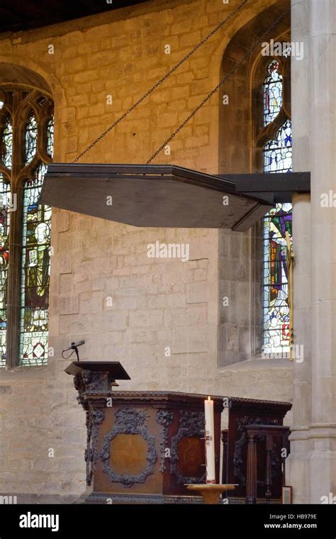 Pulpit Inside English Church Stock Photo Alamy