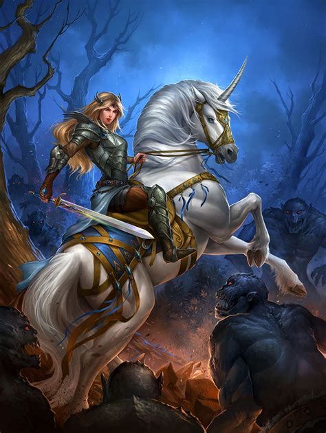 Poster By Sandara On Deviantart Fantasy Warrior Mythical Creatures
