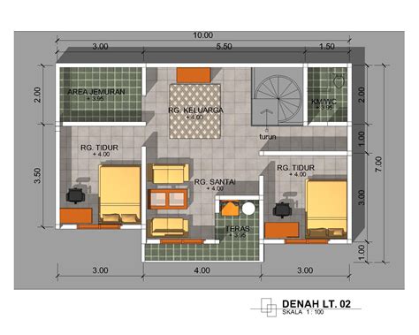 Desain rumah minimalis 2 lantai sederhana. Denah Rumah 3 Kamar Ukuran 7 X 12 - Desain Rumah Modern