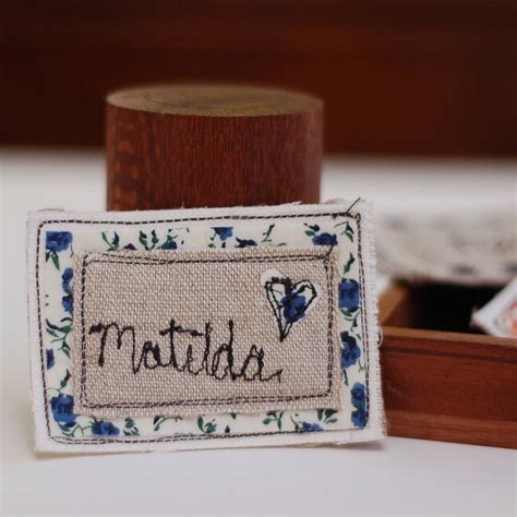 Personalised Embroidered Name Badge By Handmade At Poshyarns | notonthehighstreet.com