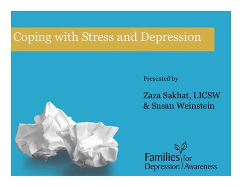 Coping With Stress And Depression