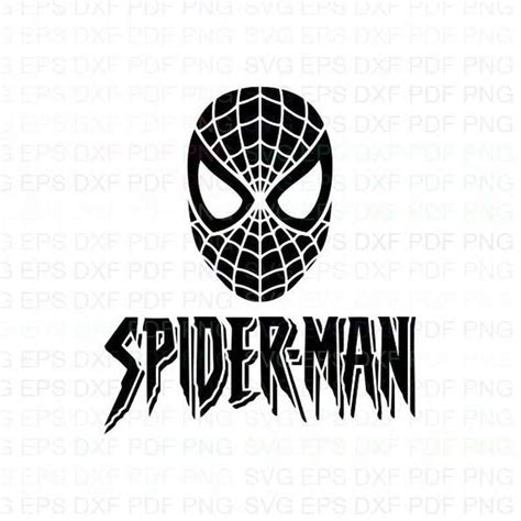 Spiderman Logo and Face Silhouette Svg Creativity and Fun Digital