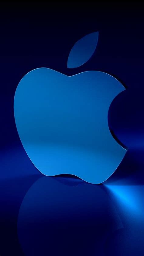 3d Blue Apple Logo Wallpaper Free Iphone Wallpapers