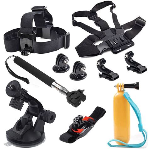 Accessories Outdoors Sports 9 In1 Kit Head Chest Car Mount Selfie Stick