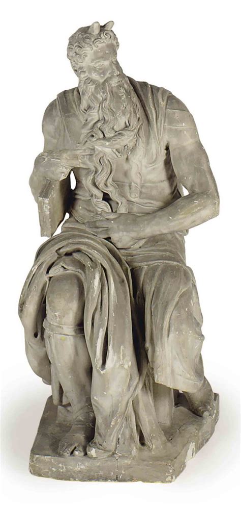 An Italian Grey Painted Plaster Figure Of Moses After