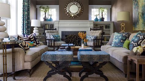 15 Interesting Combination Of Brown And Blue Living Rooms