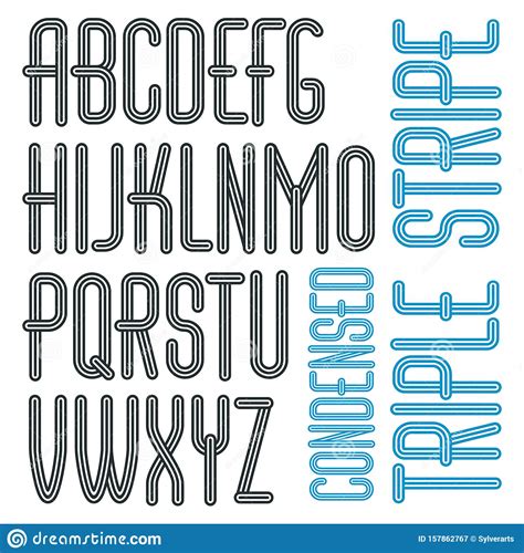 Vector Funky Capital English Alphabet Letters Collection Cool