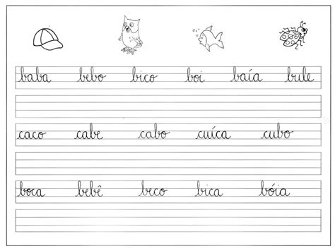 Atividades Para Treinar Letra Cursiva Cantinho Do Educador Infantil