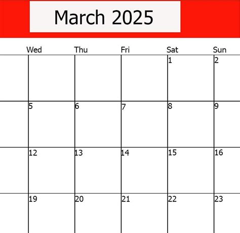 March 2025 Calendar Printable Calendar March 2025 Printable Student