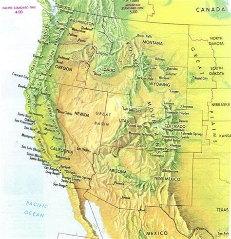 Map Of Us Mountain Ranges Western Us Mountain Ranges Map 01 Map Us L