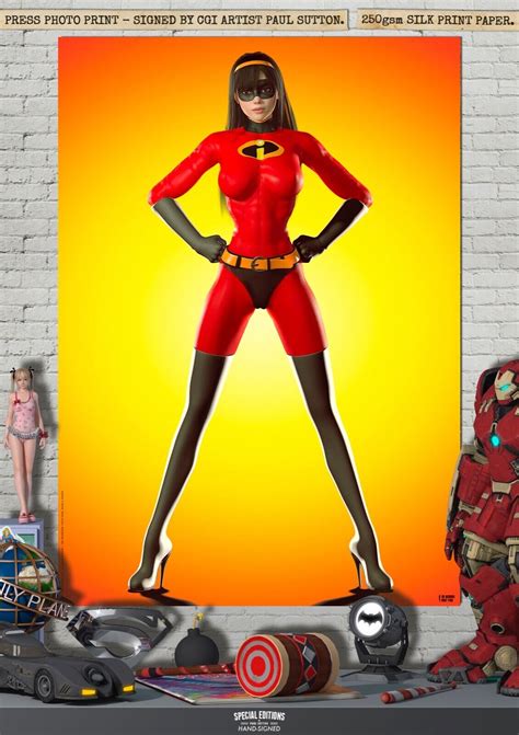 Violet Parr Sexy Incredibles Pixar Disney Comic Signed X3 Print Set Superhero Ebay