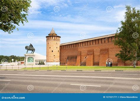 Kolomna Russia Marinkina Kremlin Tower And Monument To Dmitry