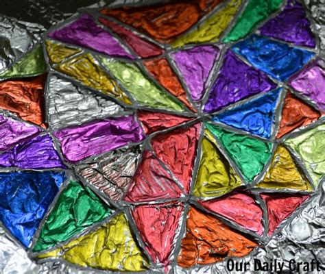 Colored Aluminum Foil Craft Challenge Day 106 Our Daily Craft