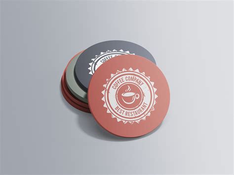 Download Circular Coaster Mockup