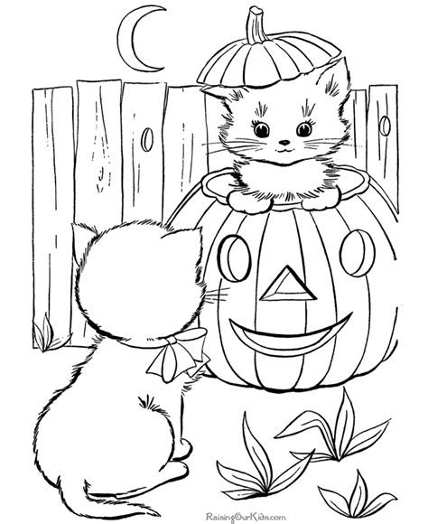 The images are various, but most of them display the cute and curious characteristics of kittens. Halloween cats coloring pages - kittens | Halloween coloring pages, Halloween coloring, Free ...