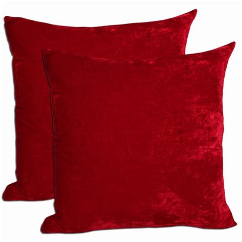 red velvet feather and down filled throw pillows set of 2 free shipping on orders over 45