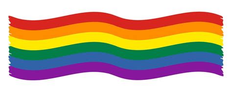 Wide Waving Pride Flag Rainbow Lgbt Symbol Icon Flat Vector Illustration 21564862 Vector Art