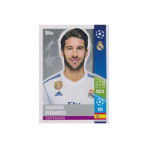 Cl1718 Sticker 10 Sergio Ramos Real Madrid Cf 069