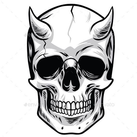 Maybe you would like to learn more about one of these? Demon Head Skull Vector | Skull artwork, Skull ...