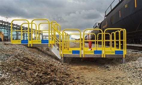 Elongated Work Platform Metal Handrail System Saferack