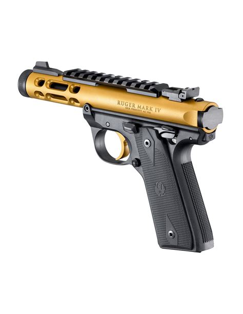 Ruger Mark Iv 22 45 Lite Cal 22 Lr Gold Pistola Semiautomatica