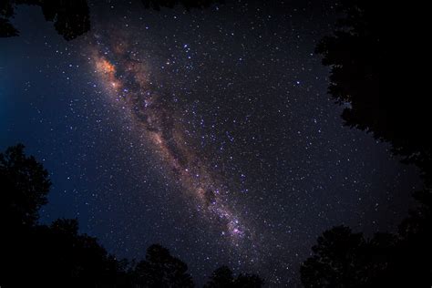 Wallpaper Night Galaxy Sky Stars Milky Way Nebula Atmosphere