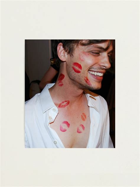 Matthew Gray Gubler Kisses Photographic Print For Sale By Oofmybonez Redbubble