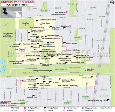 University Of Chicago Campus Map Map Of The World