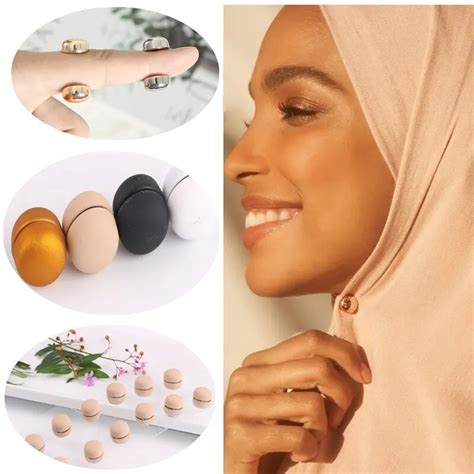 Metal Headscarf Brooches Hijab Pins Muslim Women Hijab Matte
