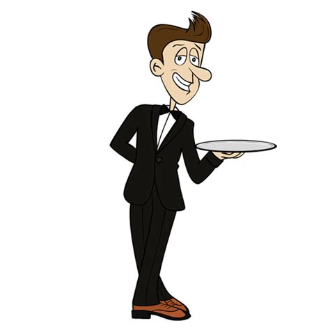 Cartoon Waiter Clipart Clipground