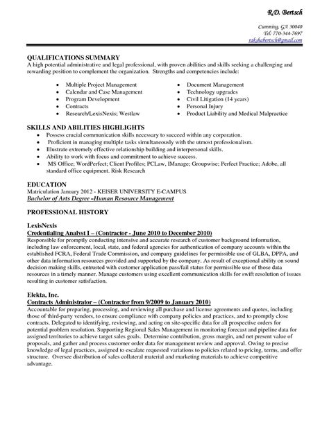 New Personal Statement Of Qualifications Template In 2021 Resume