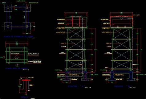 Elevated Water Tank Dwg Block For Autocad Designs Cad