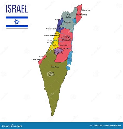 Israele Cartina Politica Stato Di Israele Cartina Tomveelers