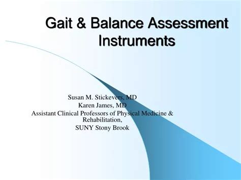 Ppt Gait And Balance Assessment Instruments Powerpoint Presentation