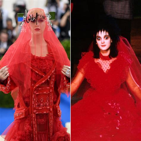 Someone who seemed to look great with dark bags under here eyes; Things Katy Perry Looked Like at Met Gala 2017 | POPSUGAR ...